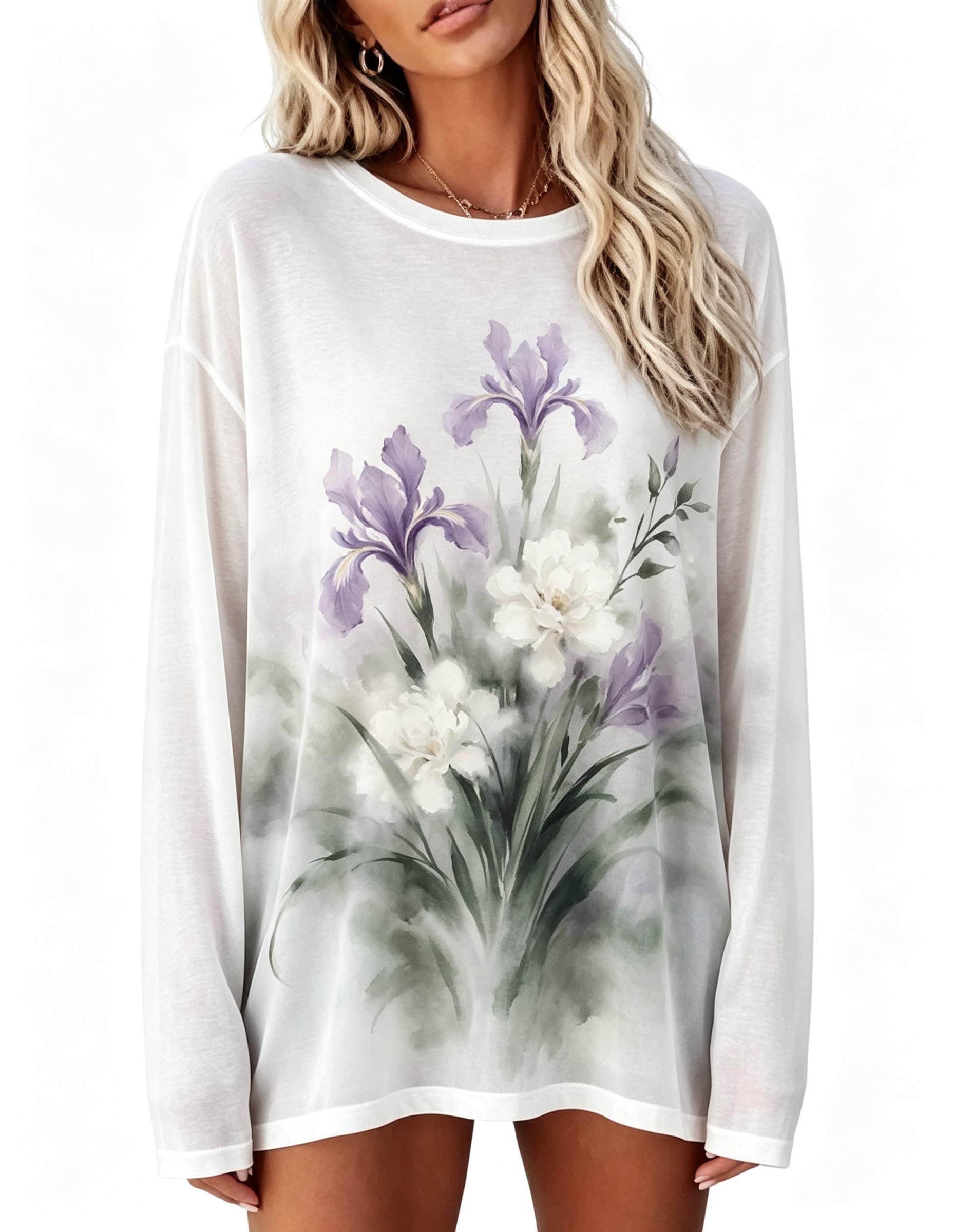 Women Long Sleeve T‑Shirt Vint - Winter Clothing For Women review and price