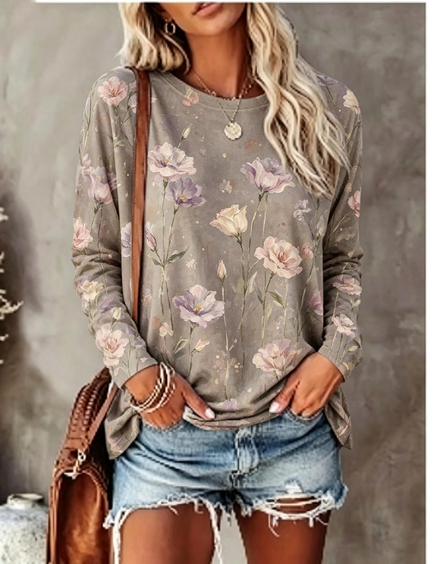 Women Long Sleeve T‑Shirt Oil  - Winter Clothing For Women review and price
