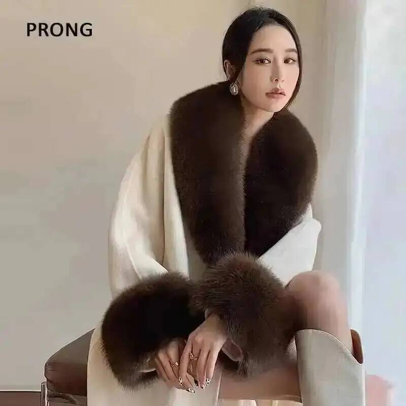 100% Real Fox Fur Collar Winte - Winter Clothing Pk review and price