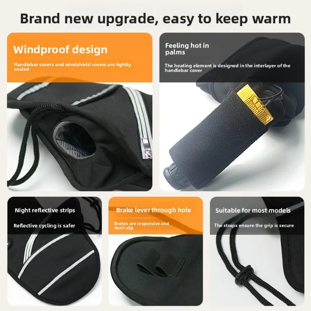 Motorcycle Handlebar Covers Wi - Heated Gloves Electric review and price