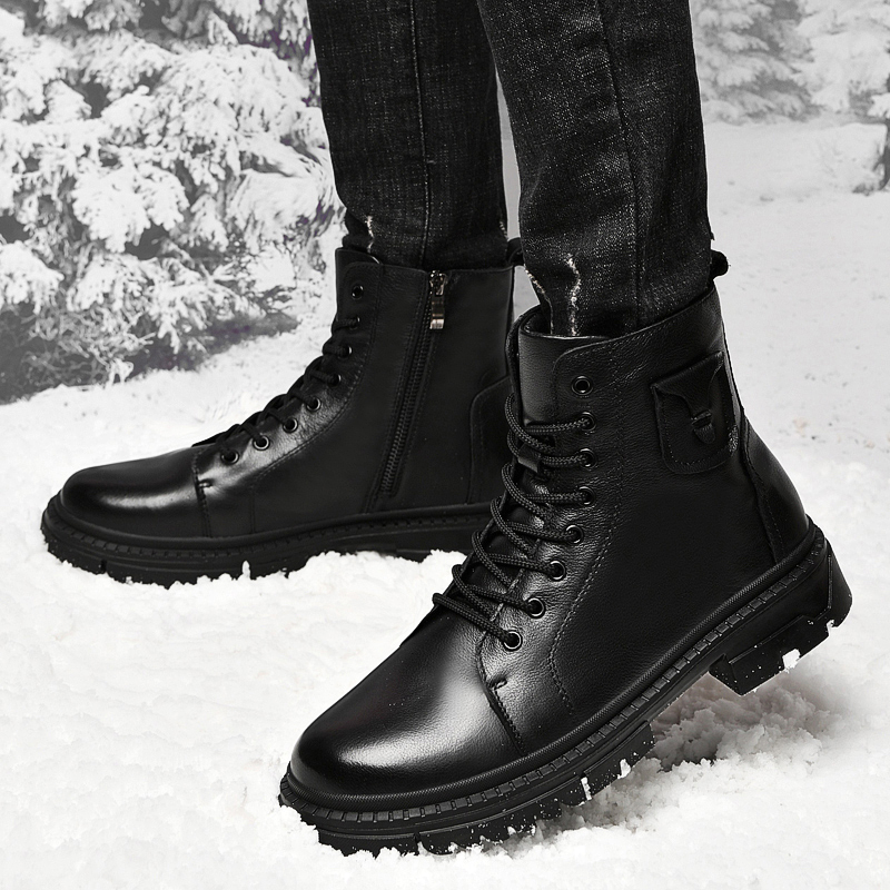 Winter Men's Genuine Leather B - Winter Clothing Hiking review and price